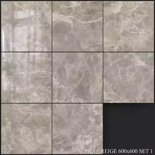 Yurtbay Seramik Alpha Greige 600x600 Set 1 3D model
