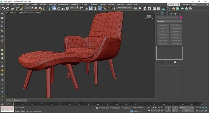 Moby Accent Armchair 3d model Low-poly 3D model 5