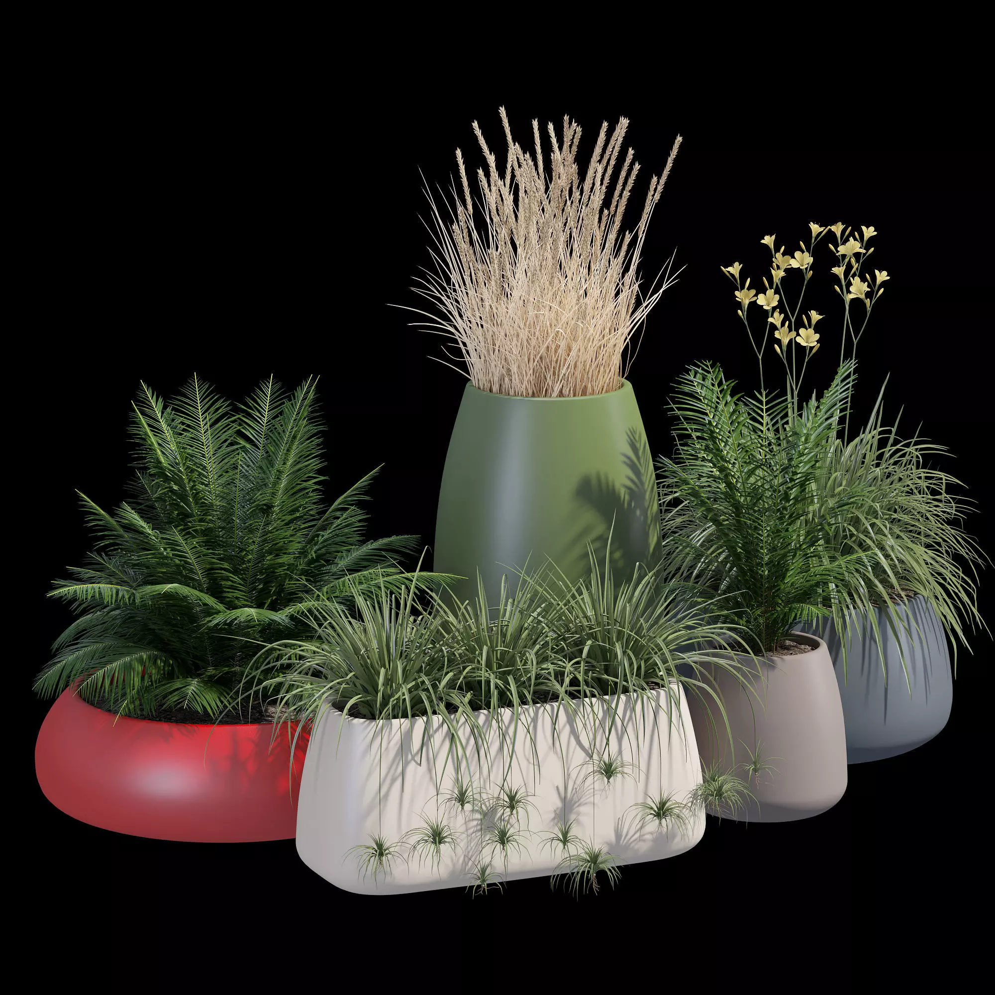 Gobi outdoor planter 3D model_0
