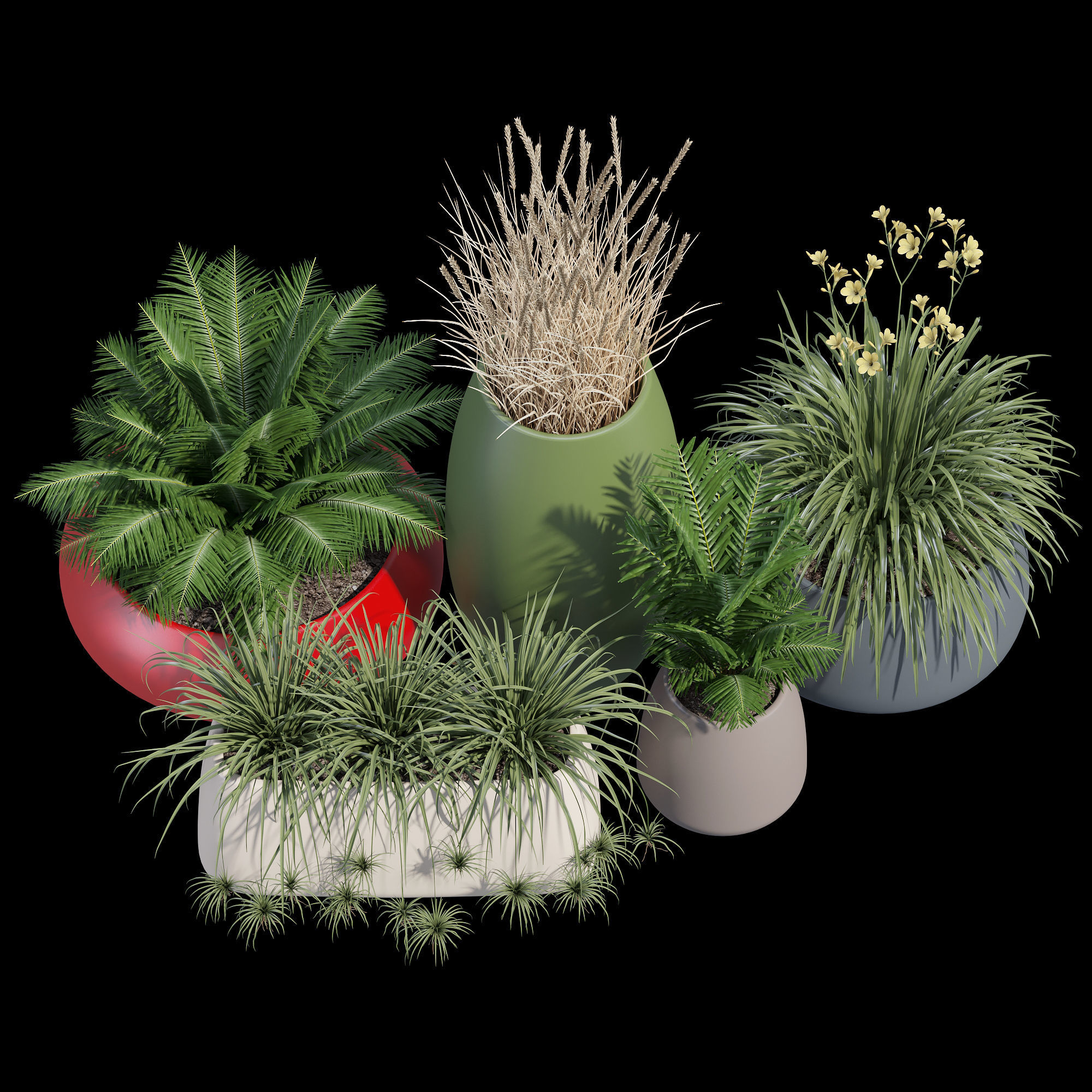 Gobi outdoor planter 3D model_3