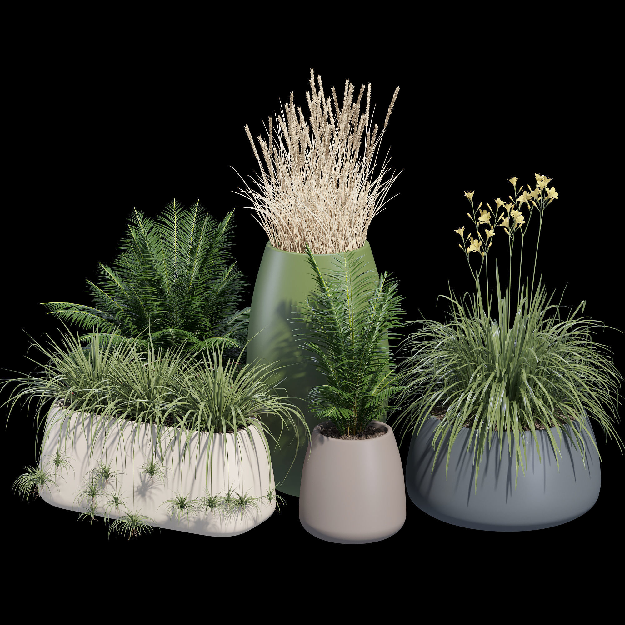 Gobi outdoor planter 3D model_2