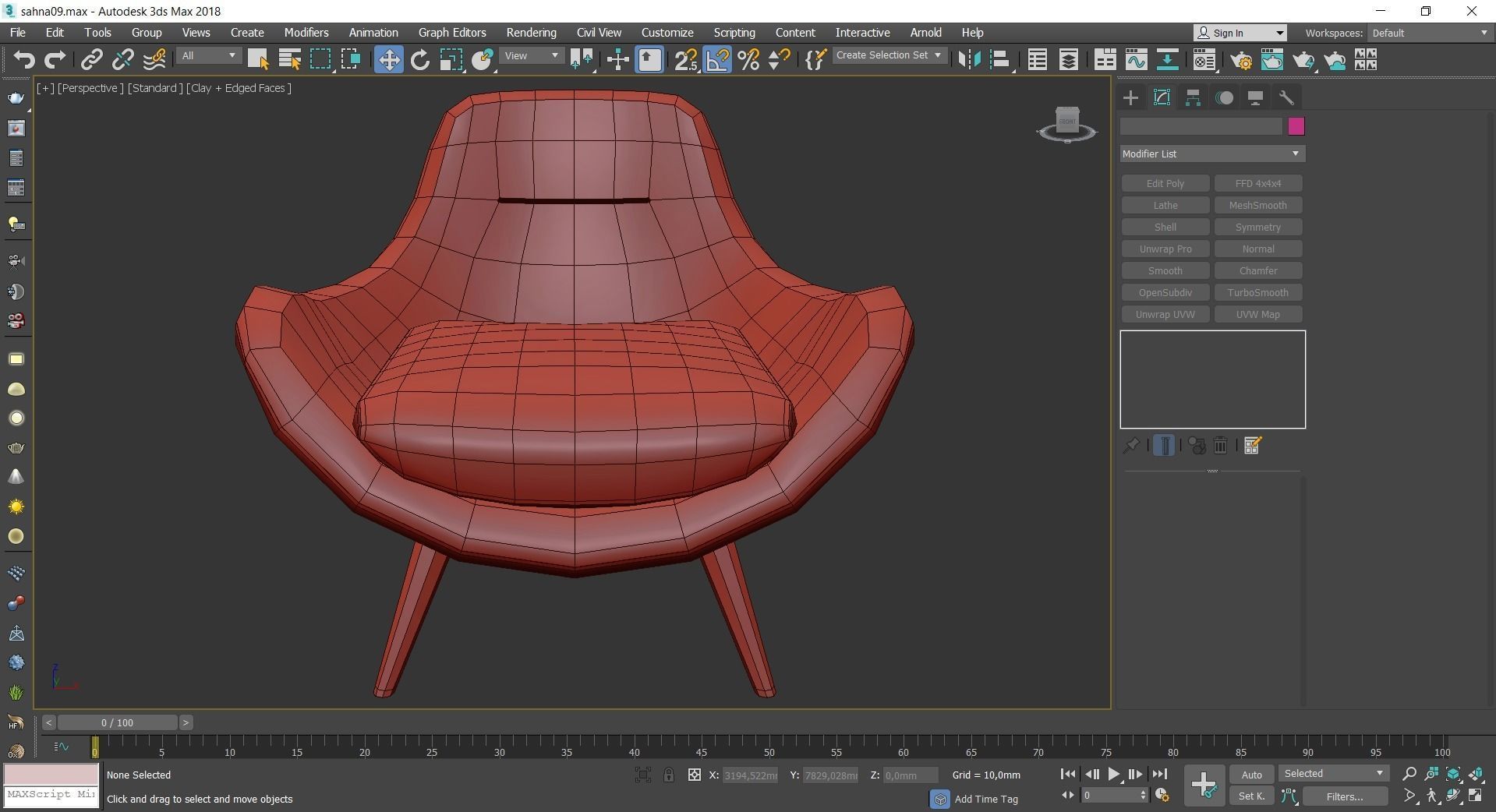 Karmello Accent Armchair 3d model Low-poly 3D model_3