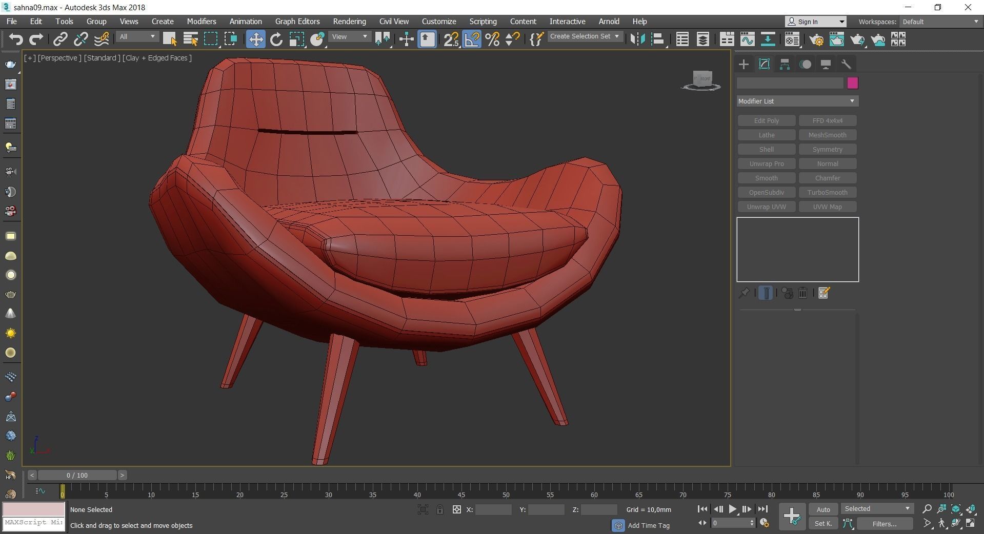 Karmello Accent Armchair 3d model Low-poly 3D model_4