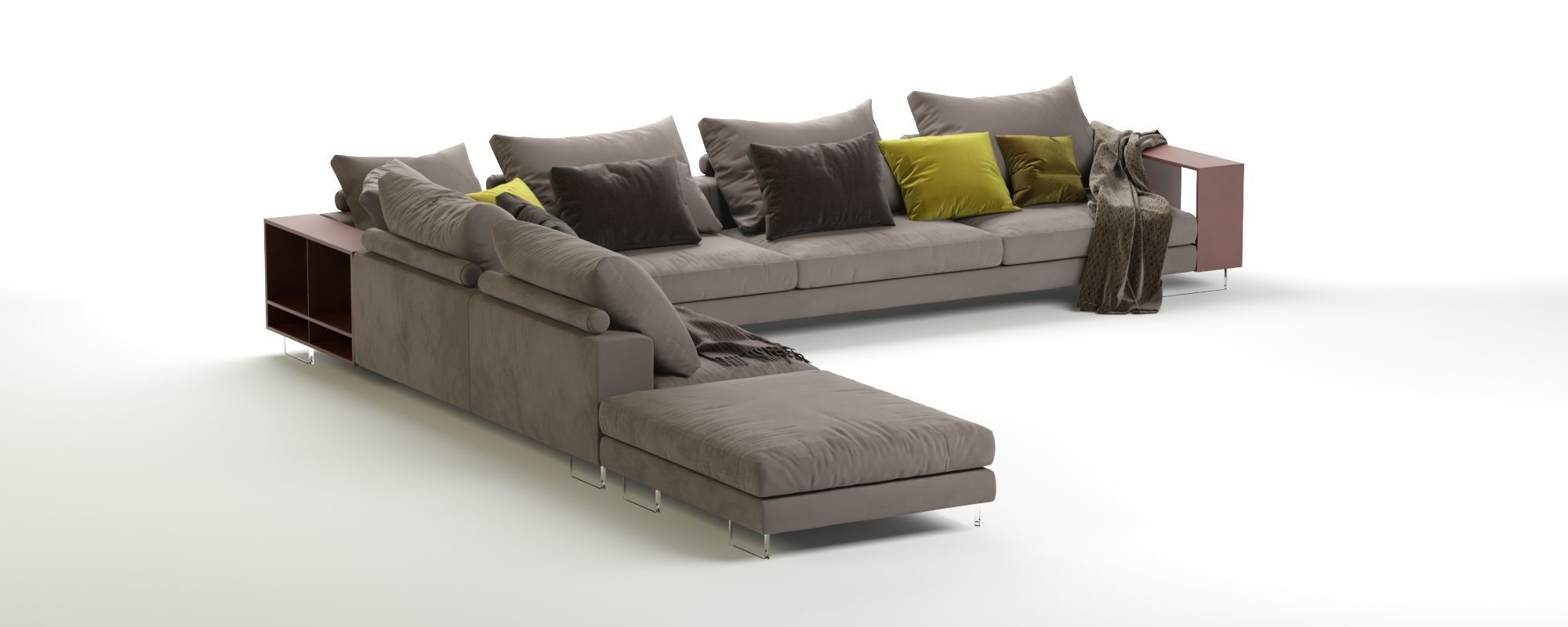 Flexform Lightpiece Modular Sofa 3D model_4