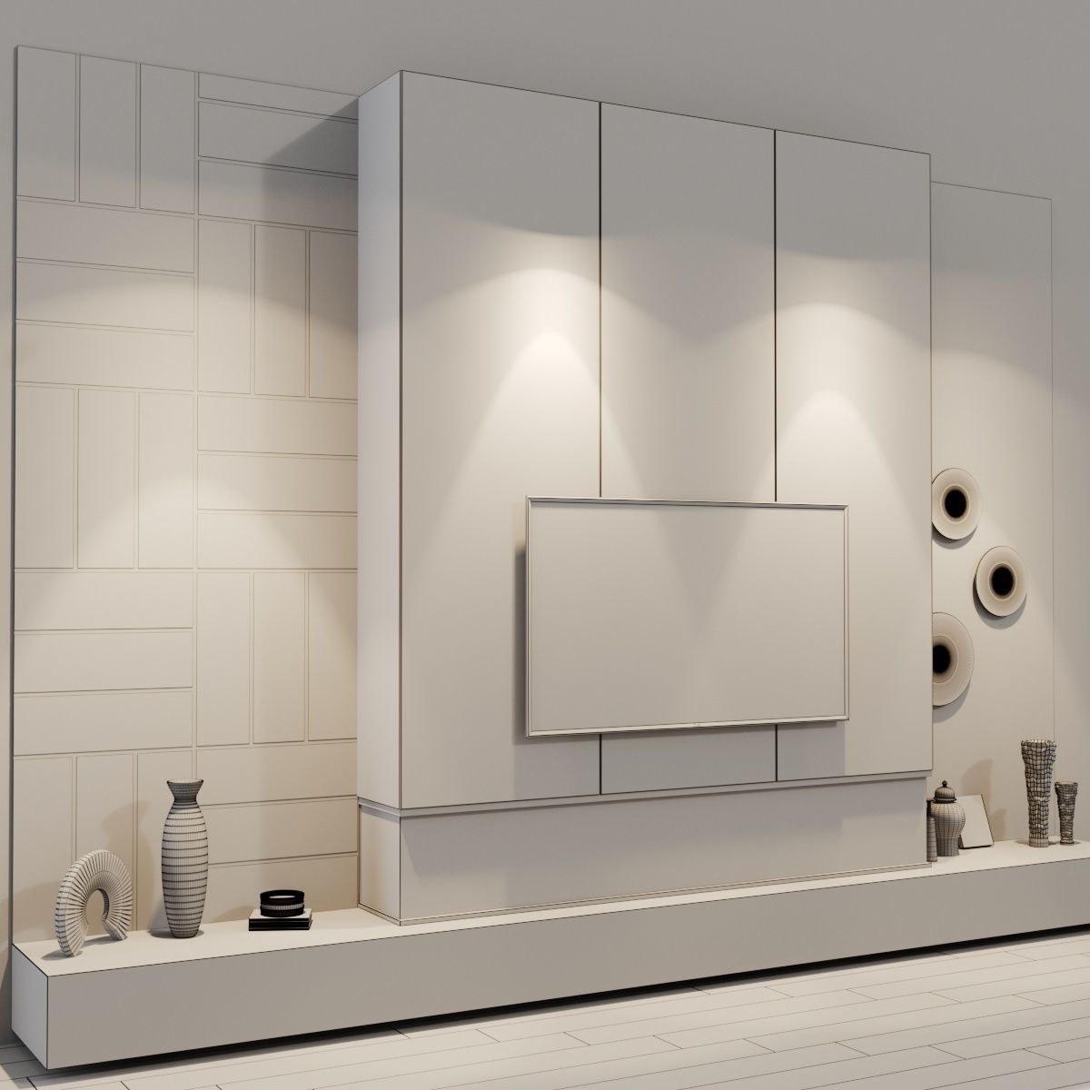 tv set 105  3D model_3