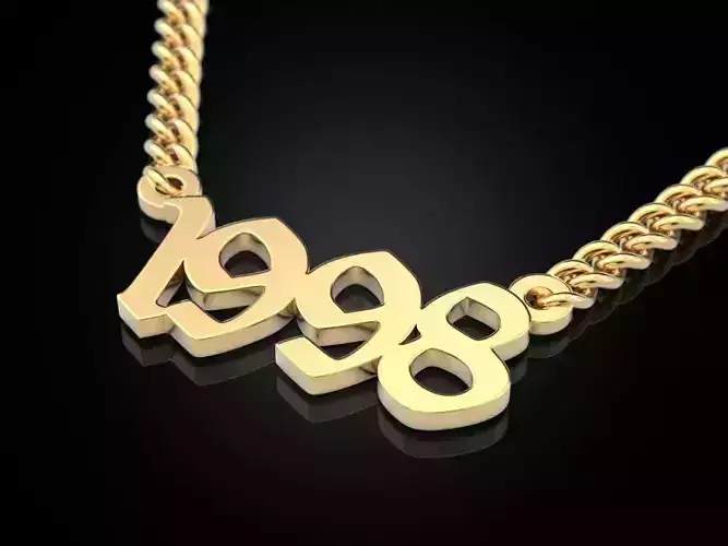 Pak Pendant year from 1960 to 2020 3D print model