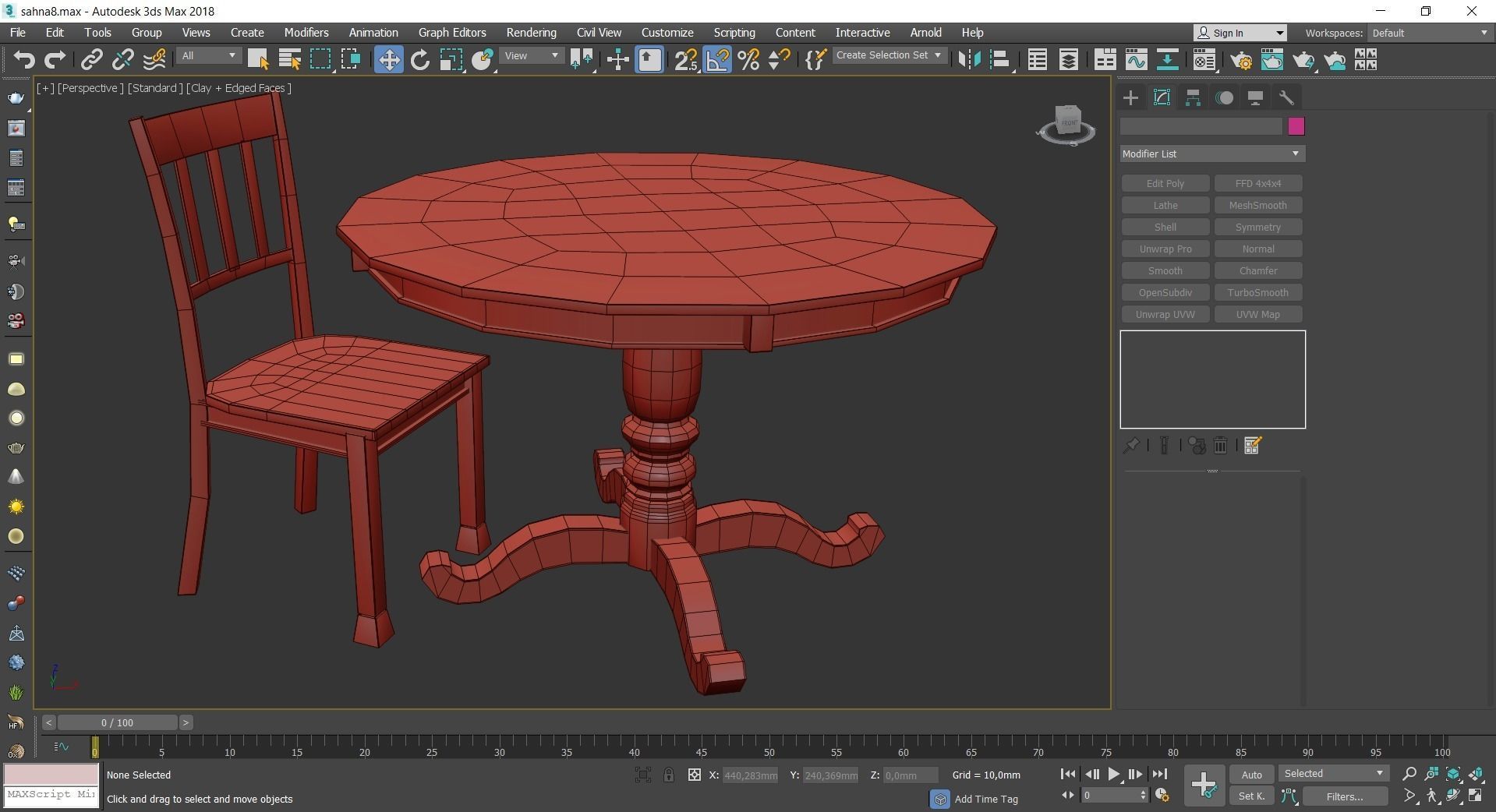 Dinning table 3d model collection 10 pieces Low-poly 3D model_30