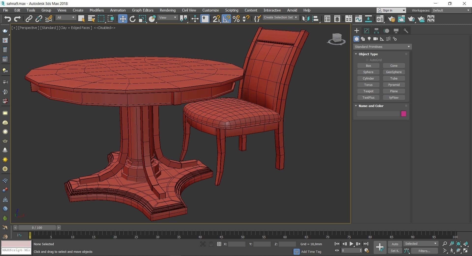 Dinning table 3d model collection 10 pieces Low-poly 3D model_11