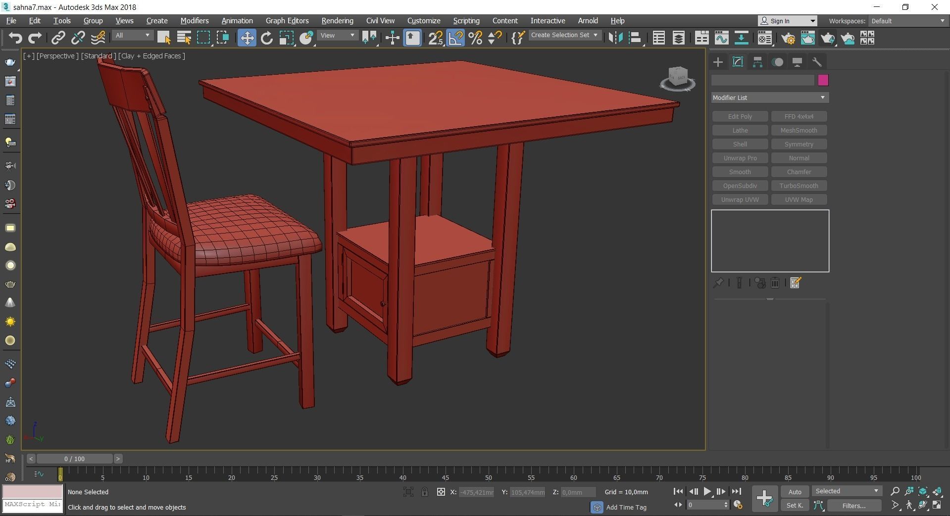 Dinning table 3d model collection 10 pieces Low-poly 3D model_33