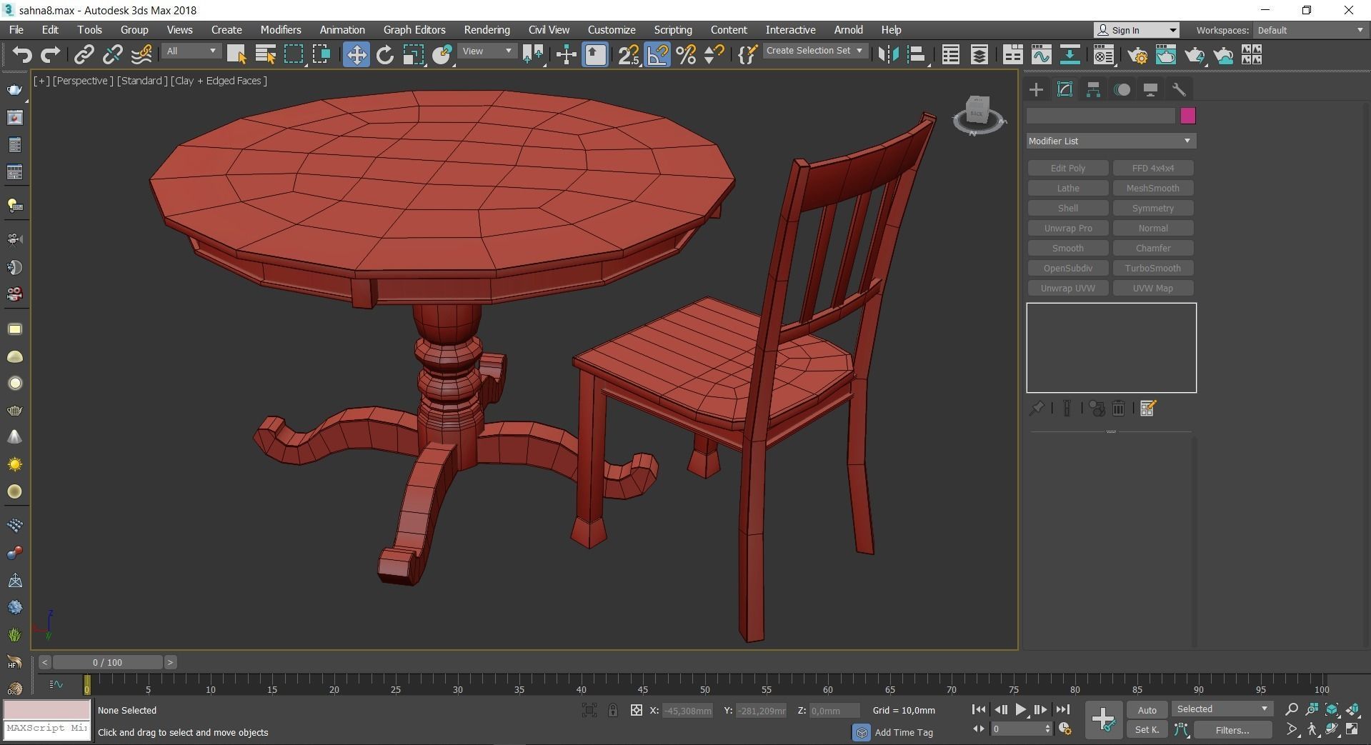 Dinning table 3d model collection 10 pieces Low-poly 3D model_28