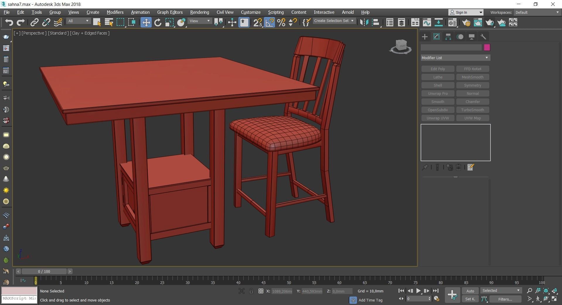 Dinning table 3d model collection 10 pieces Low-poly 3D model_35