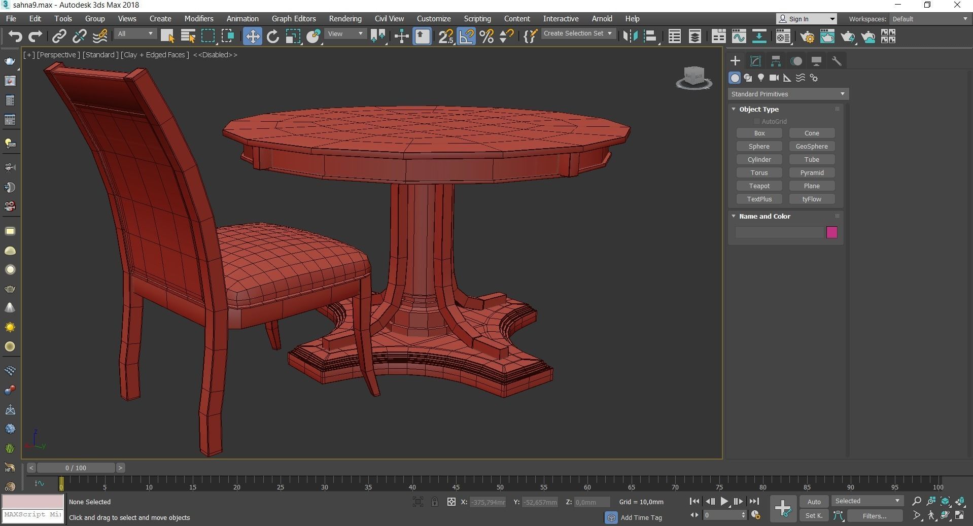Dinning table 3d model collection 10 pieces Low-poly 3D model_9