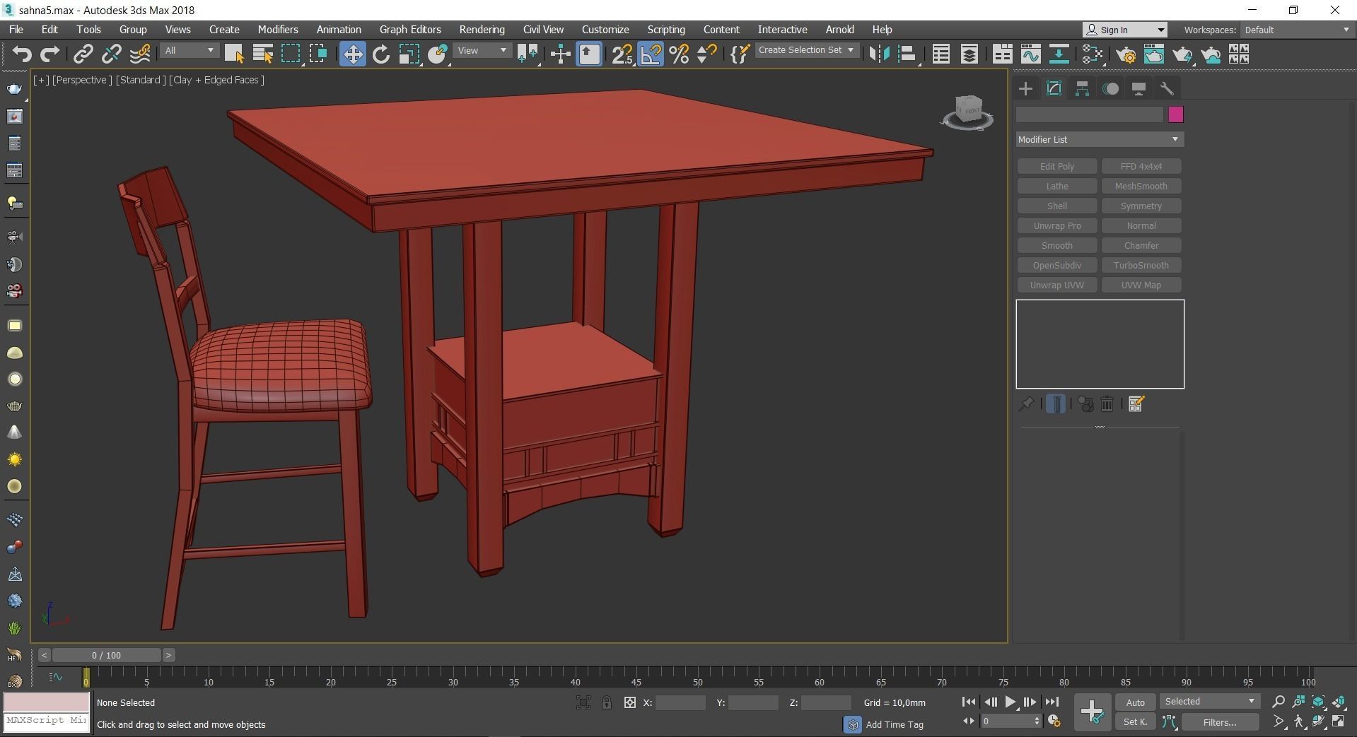 Dinning table 3d model collection 10 pieces Low-poly 3D model_27