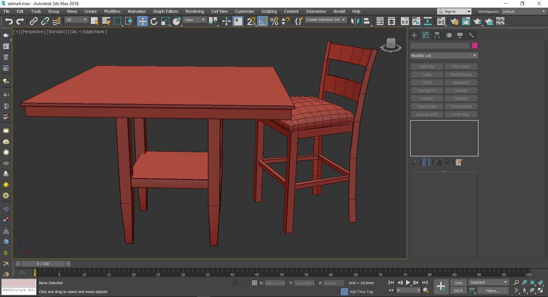 Dinning table 3d model collection 10 pieces Low-poly 3D model_32