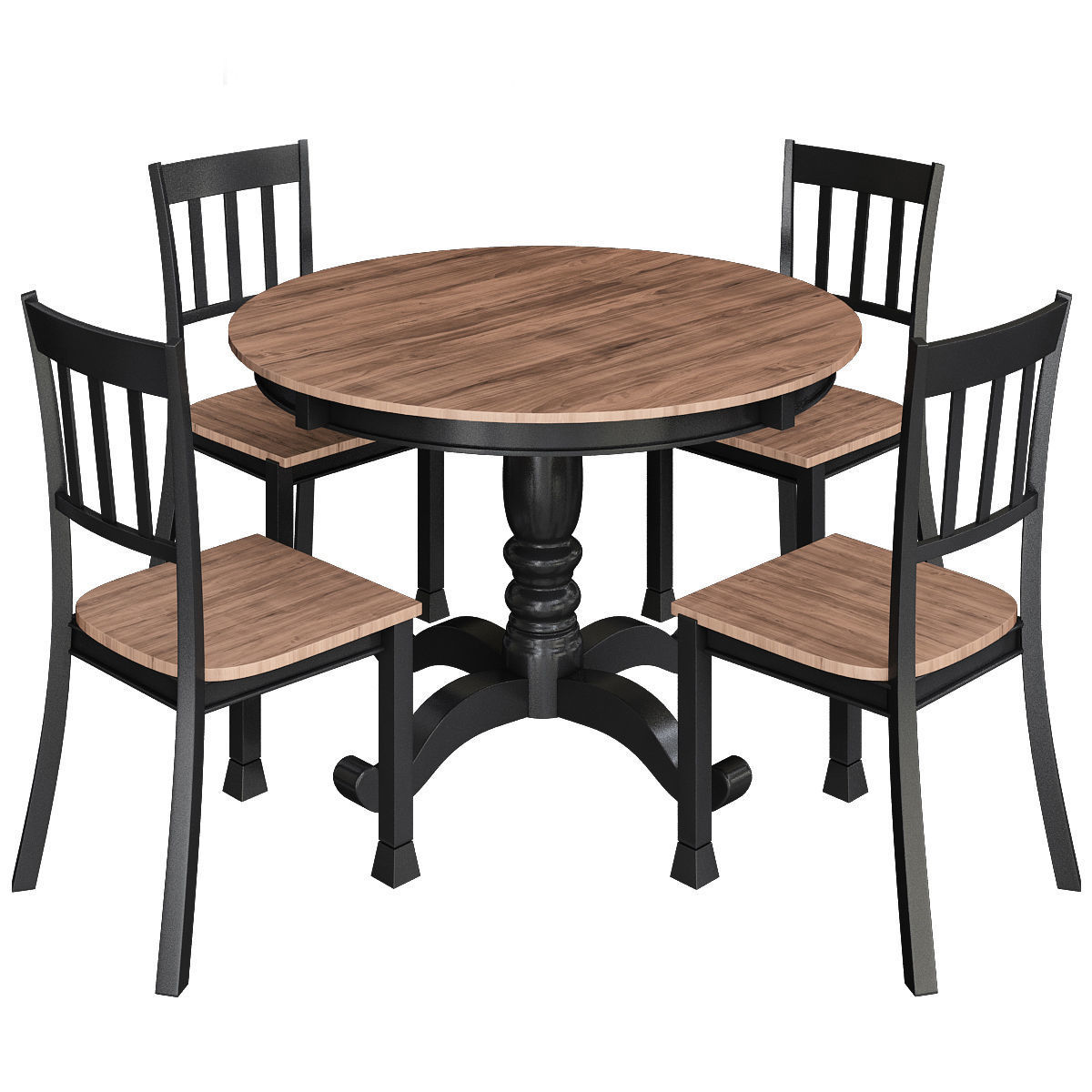 Dinning table 3d model collection 10 pieces Low-poly 3D model_4