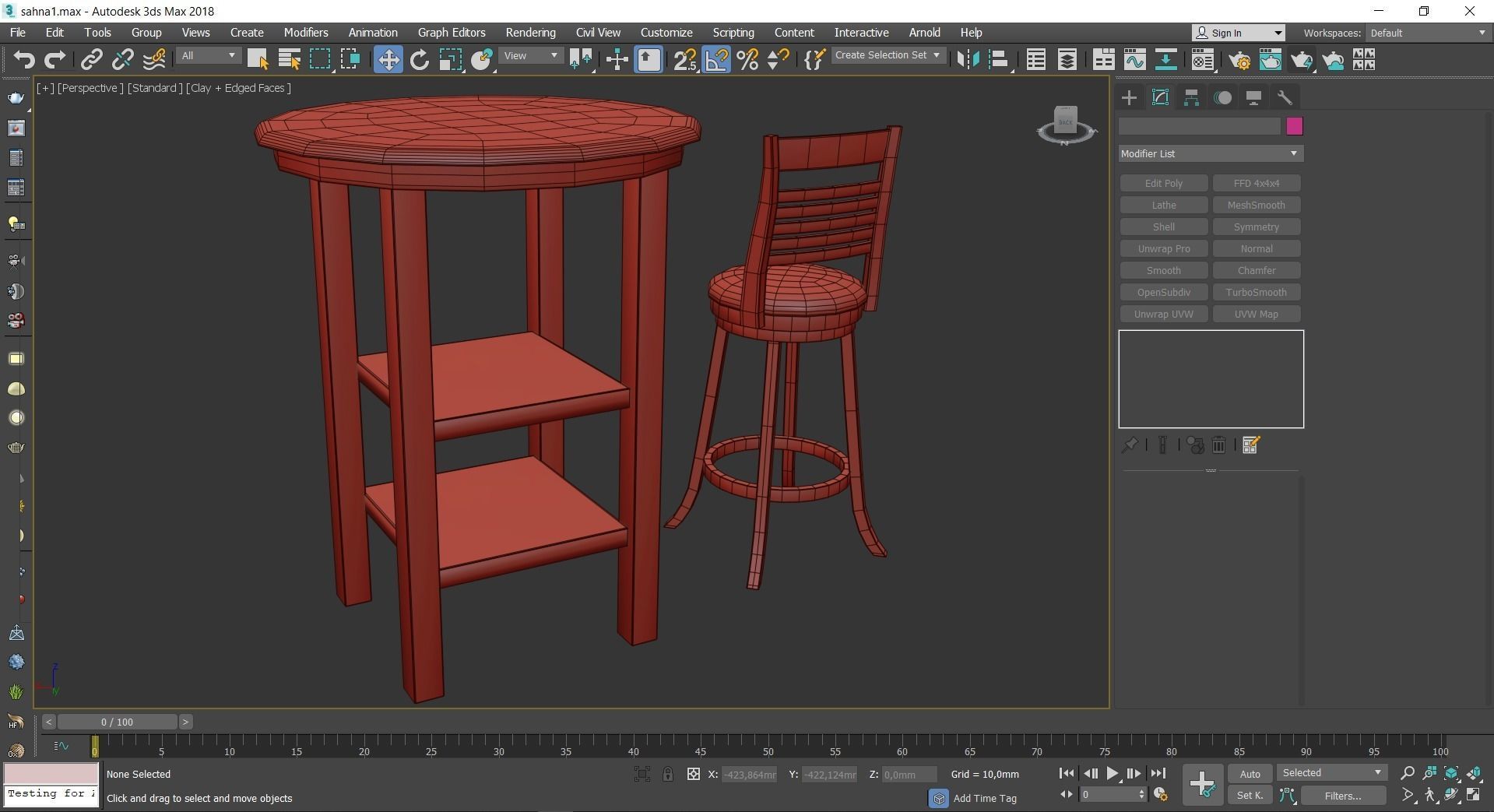 Dinning table 3d model collection 10 pieces Low-poly 3D model_40