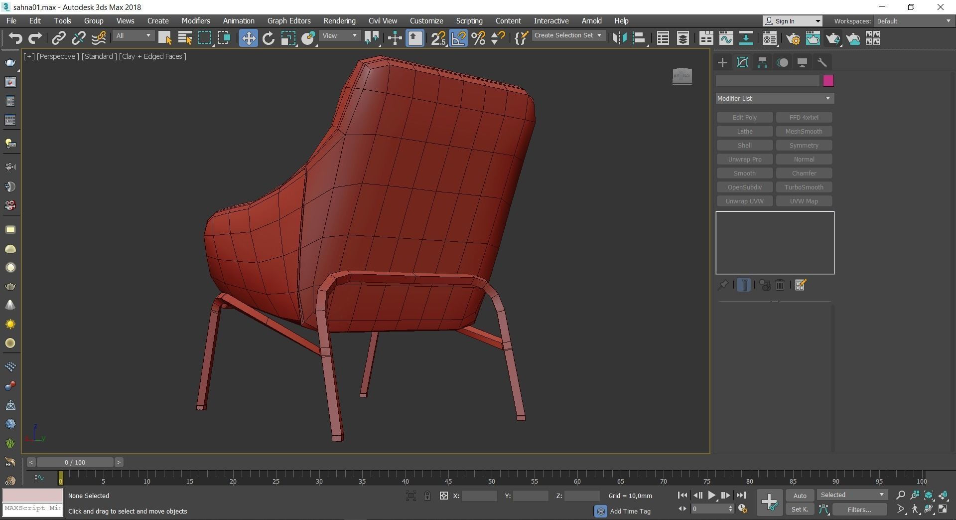 Chair and Armchair 3d model collection 10 pieces Low-poly 3D model_24