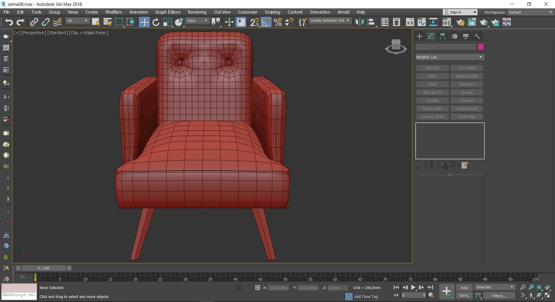 Chair and Armchair 3d model collection 10 pieces Low-poly 3D model_11