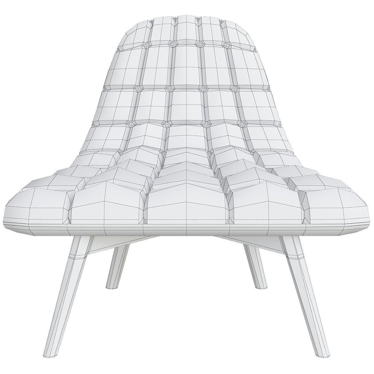 Chair and Armchair 3d model collection 10 pieces Low-poly 3D model_35