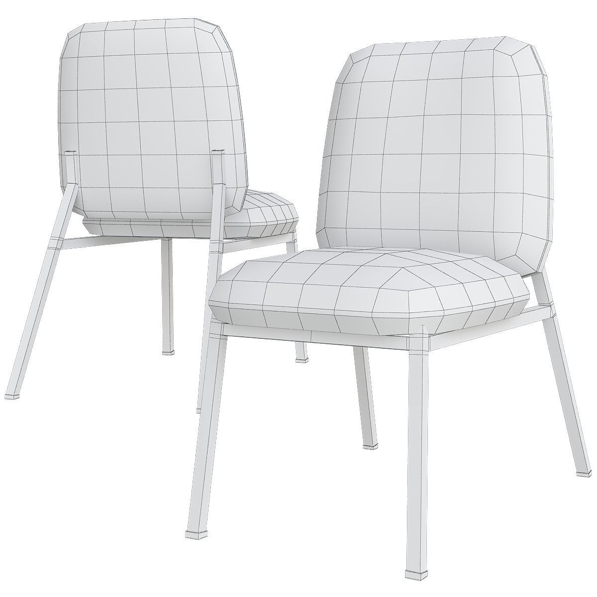 Chair and Armchair 3d model collection 10 pieces Low-poly 3D model_5