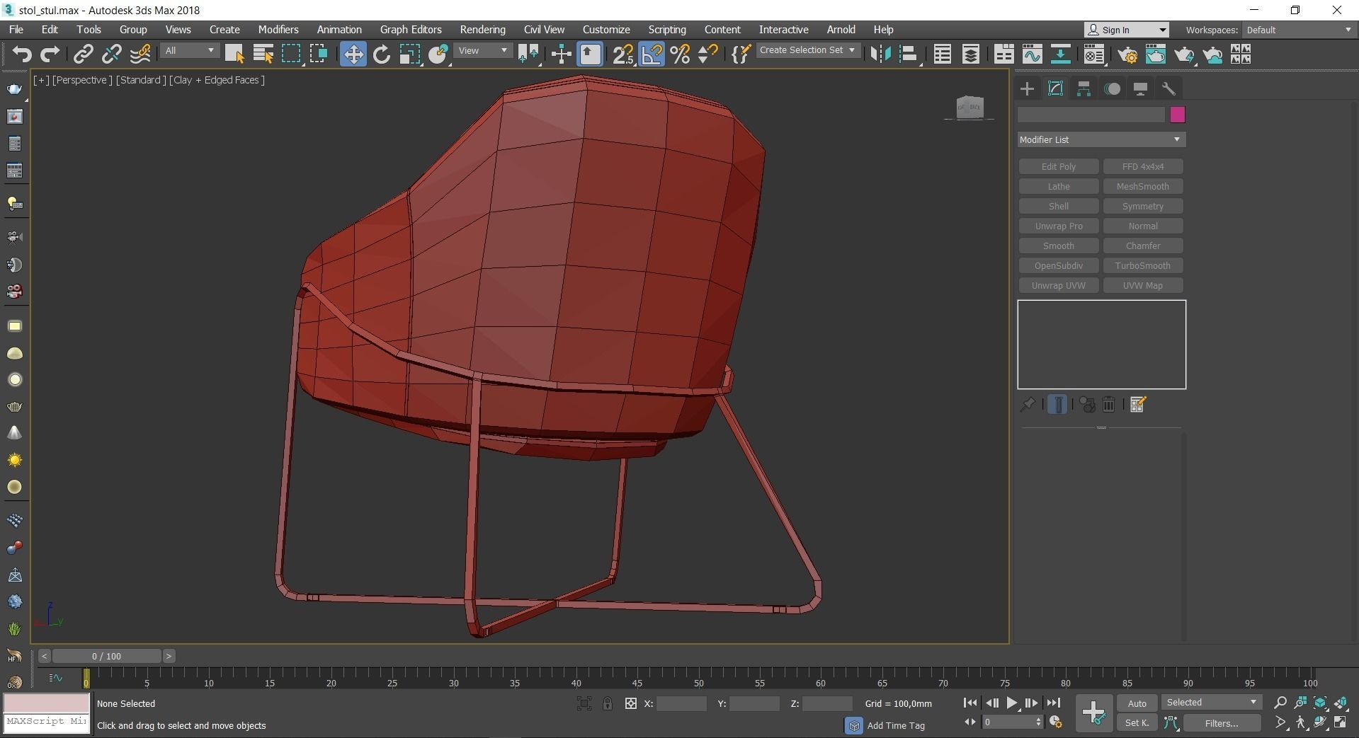 Chair and Armchair 3d model collection 10 pieces Low-poly 3D model_48