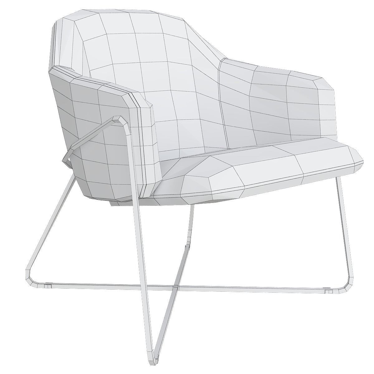 Chair and Armchair 3d model collection 10 pieces Low-poly 3D model_50