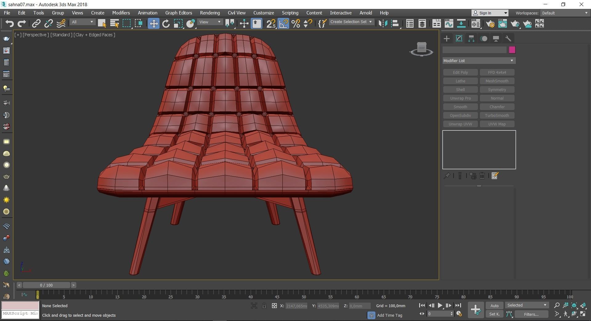 Chair and Armchair 3d model collection 10 pieces Low-poly 3D model_33