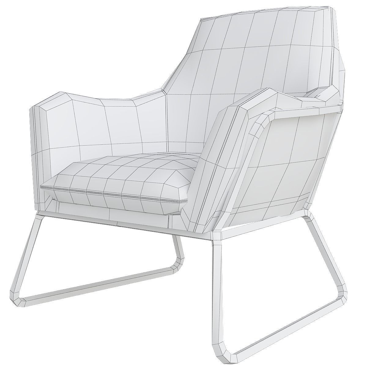 Chair and Armchair 3d model collection 10 pieces Low-poly 3D model_14