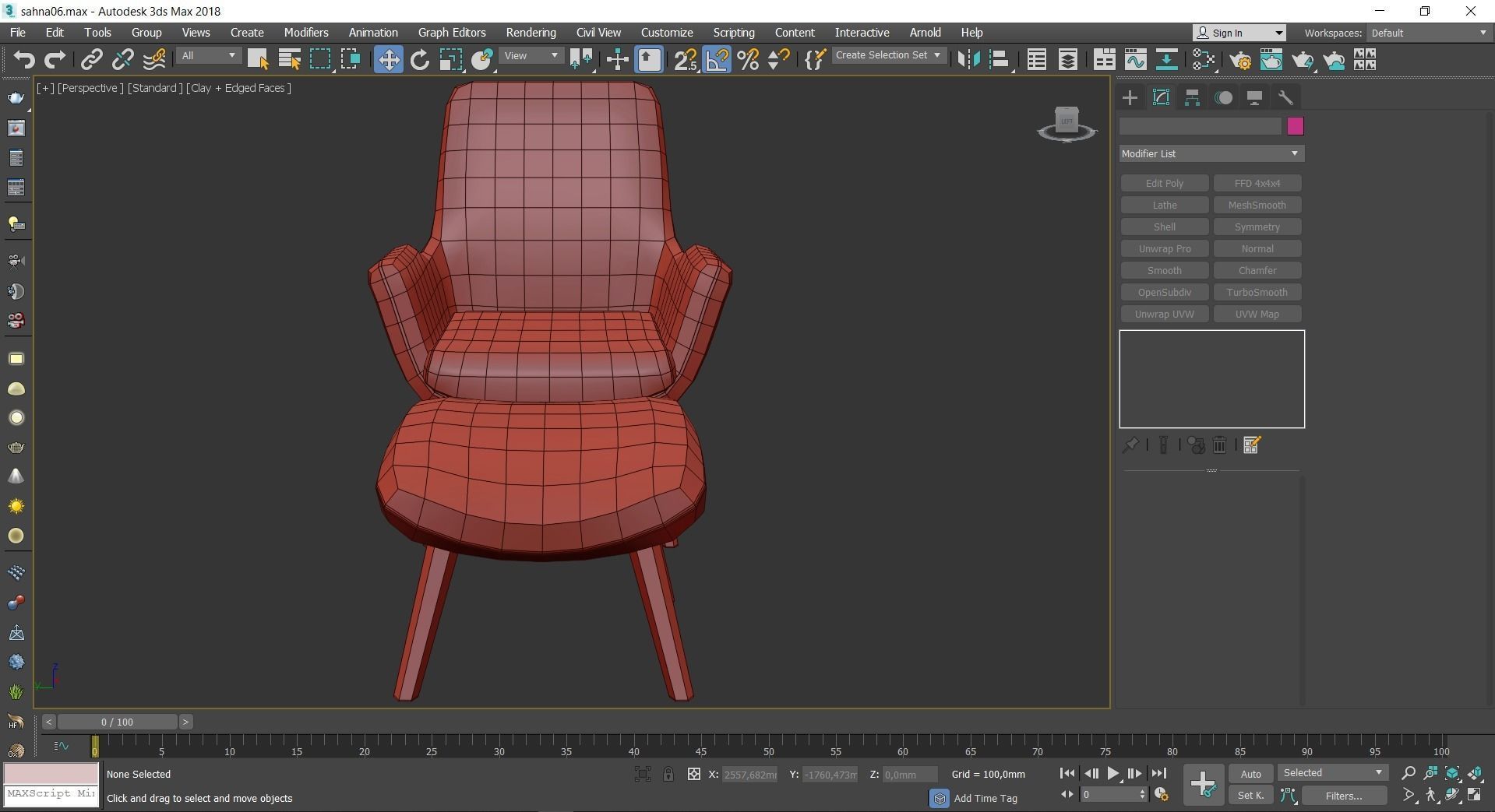 Chair and Armchair 3d model collection 10 pieces Low-poly 3D model_39