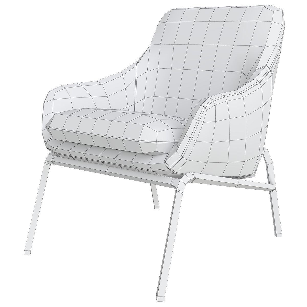 Chair and Armchair 3d model collection 10 pieces Low-poly 3D model_7