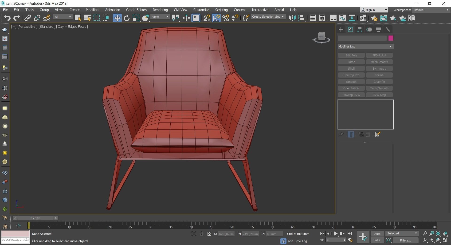 Chair and Armchair 3d model collection 10 pieces Low-poly 3D model_16