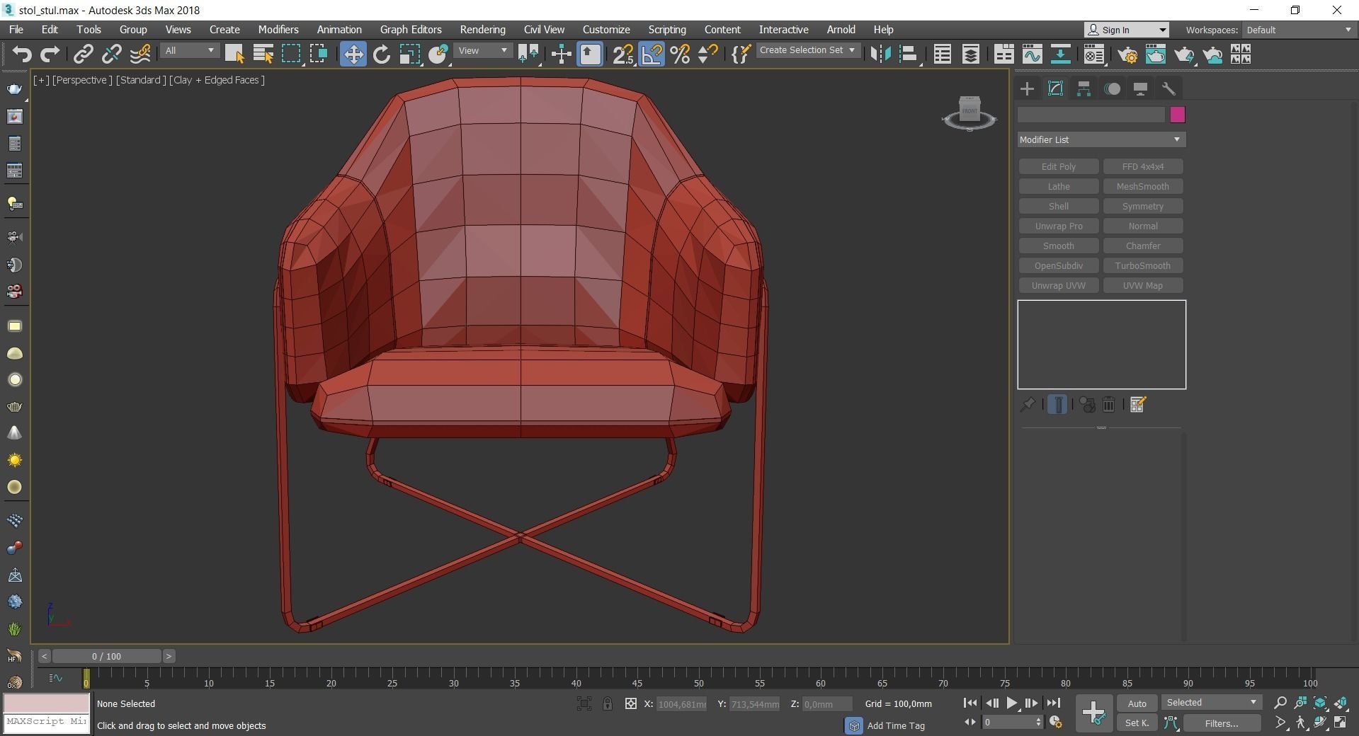 Chair and Armchair 3d model collection 10 pieces Low-poly 3D model_49