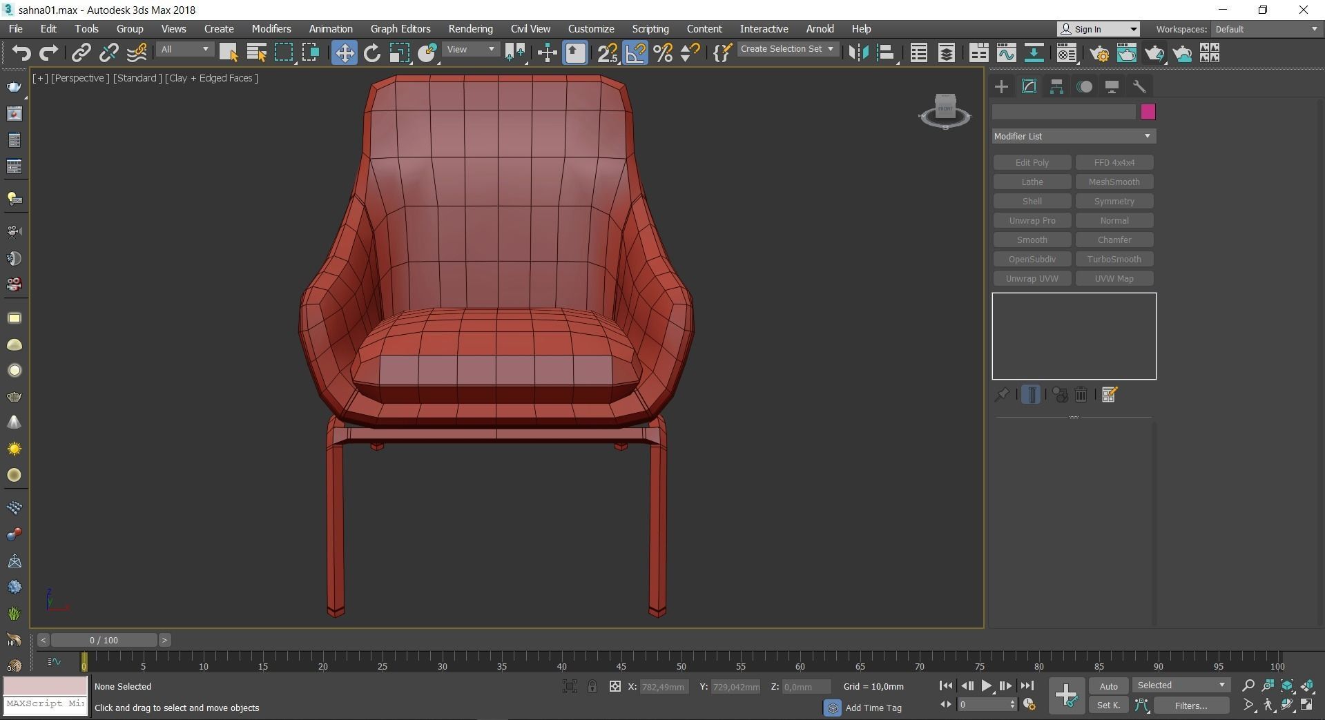 Chair and Armchair 3d model collection 10 pieces Low-poly 3D model_25