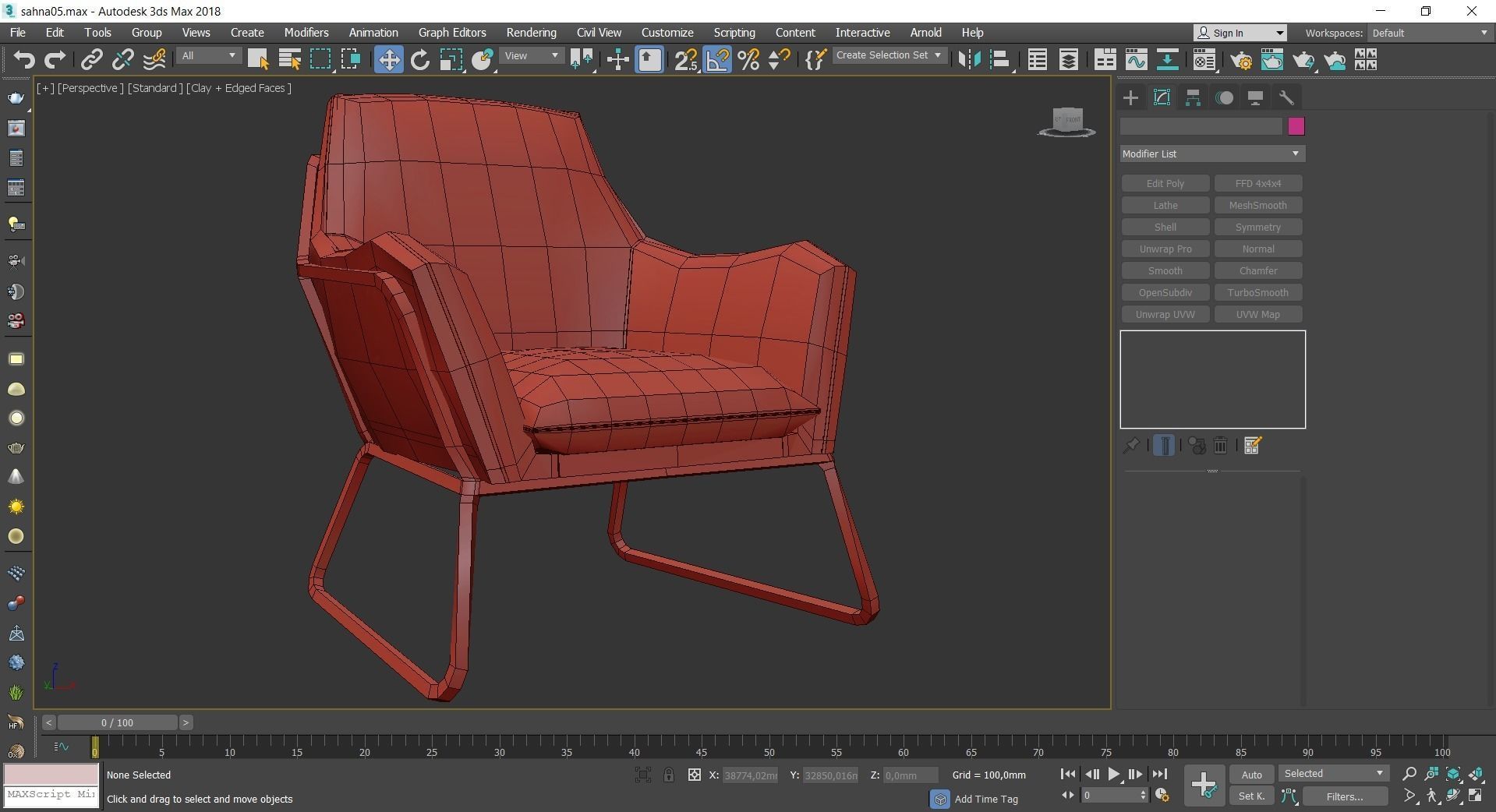 Chair and Armchair 3d model collection 10 pieces Low-poly 3D model_17