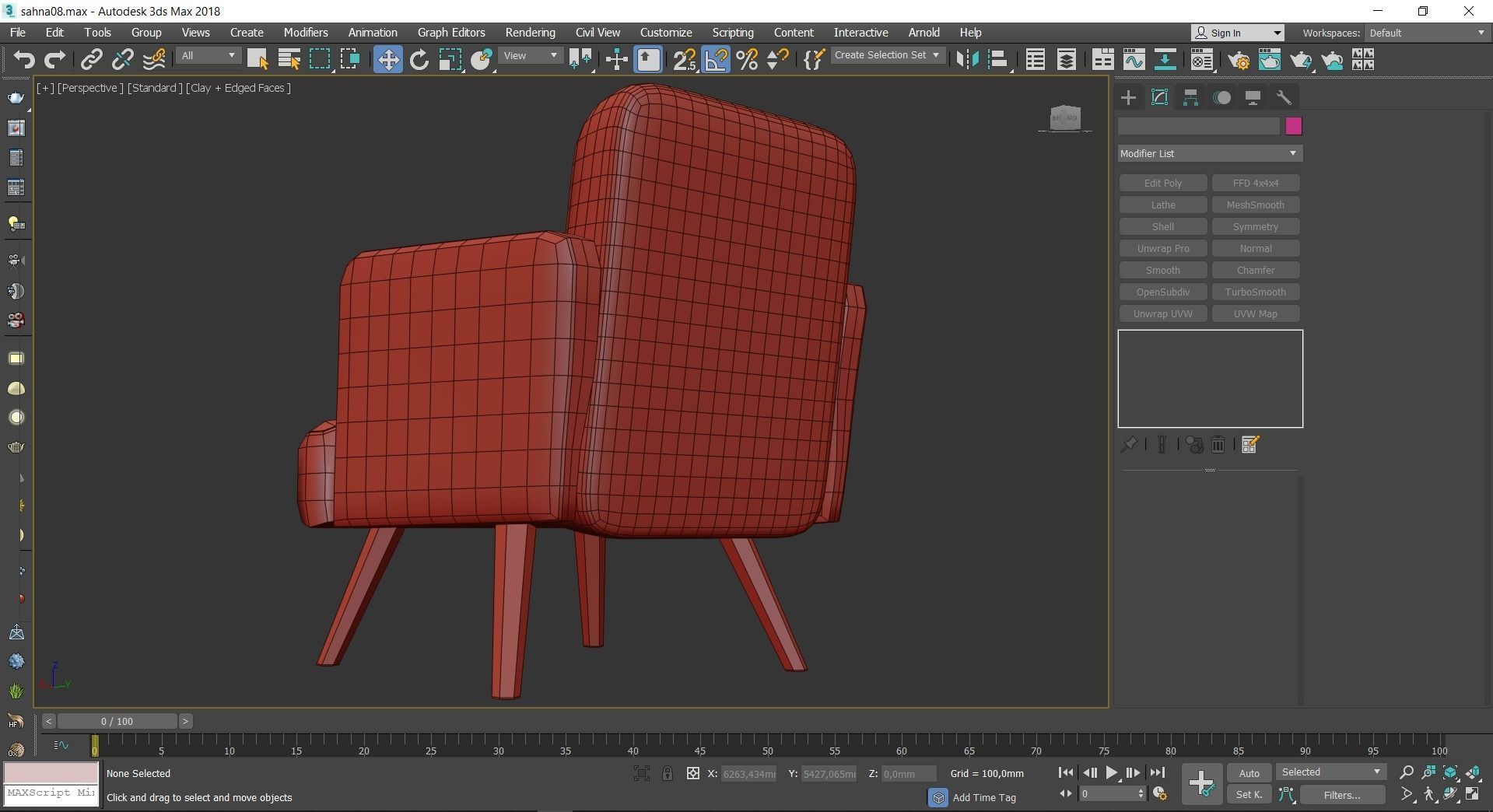 Chair and Armchair 3d model collection 10 pieces Low-poly 3D model_9
