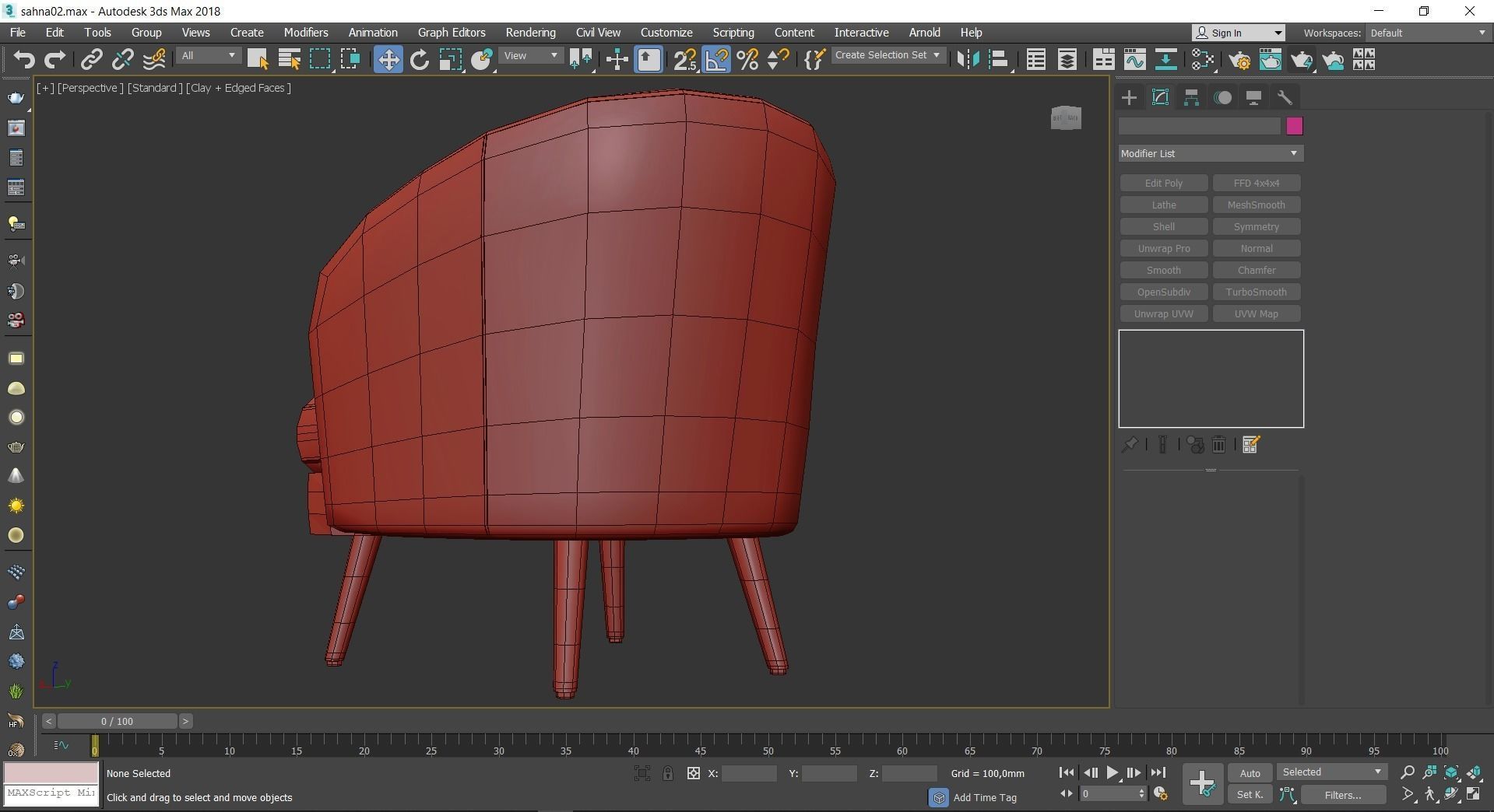 Chair and Armchair 3d model collection 10 pieces Low-poly 3D model_19