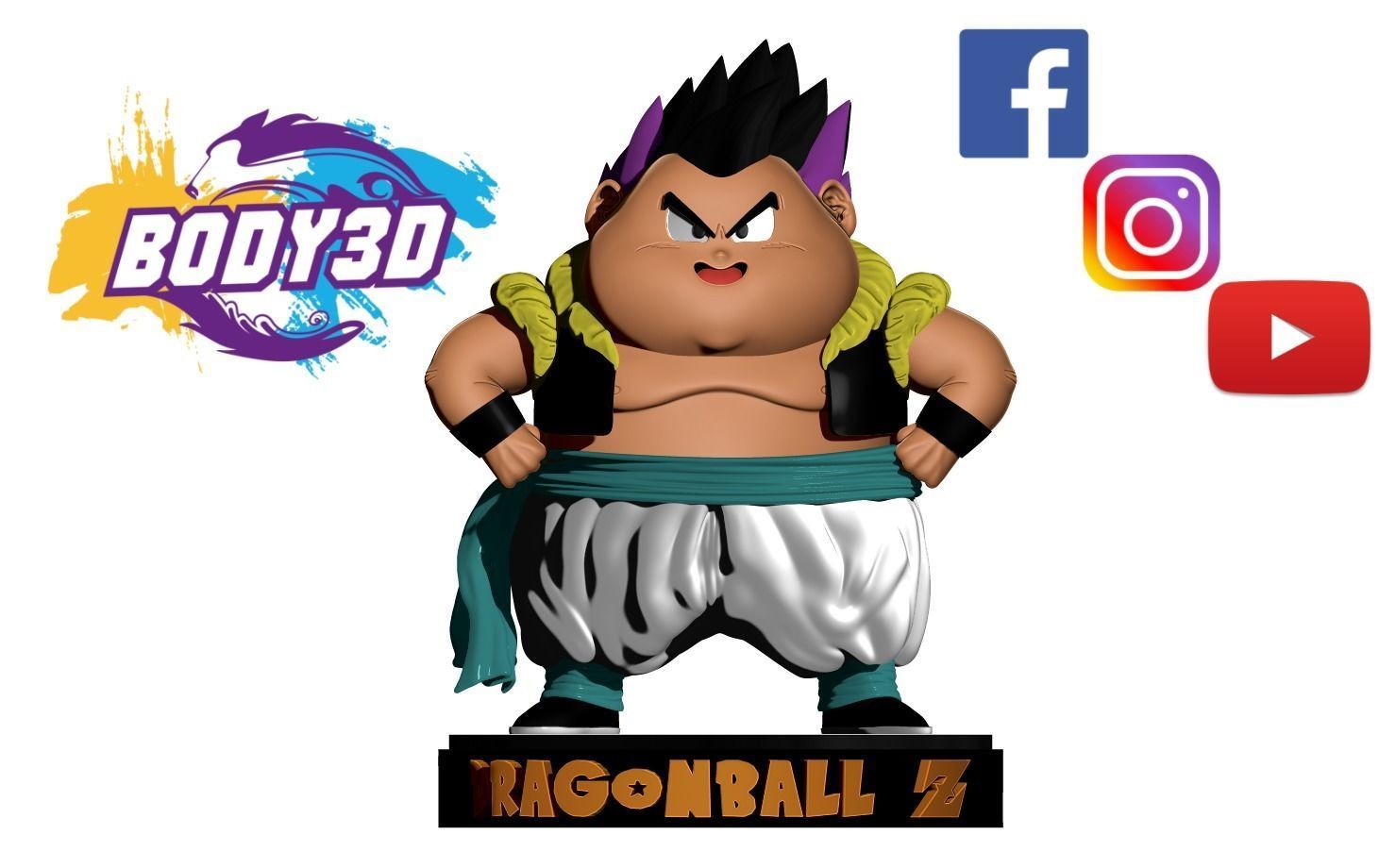 Fat Gotenks - Dragon Ball Z 3D print model_3