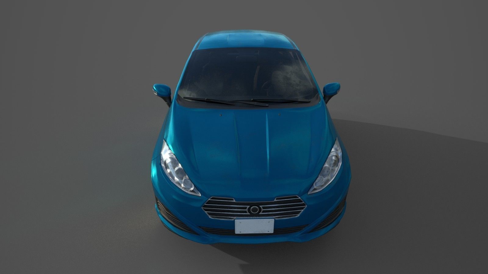 Hatchback Car Low-poly 3D model_4
