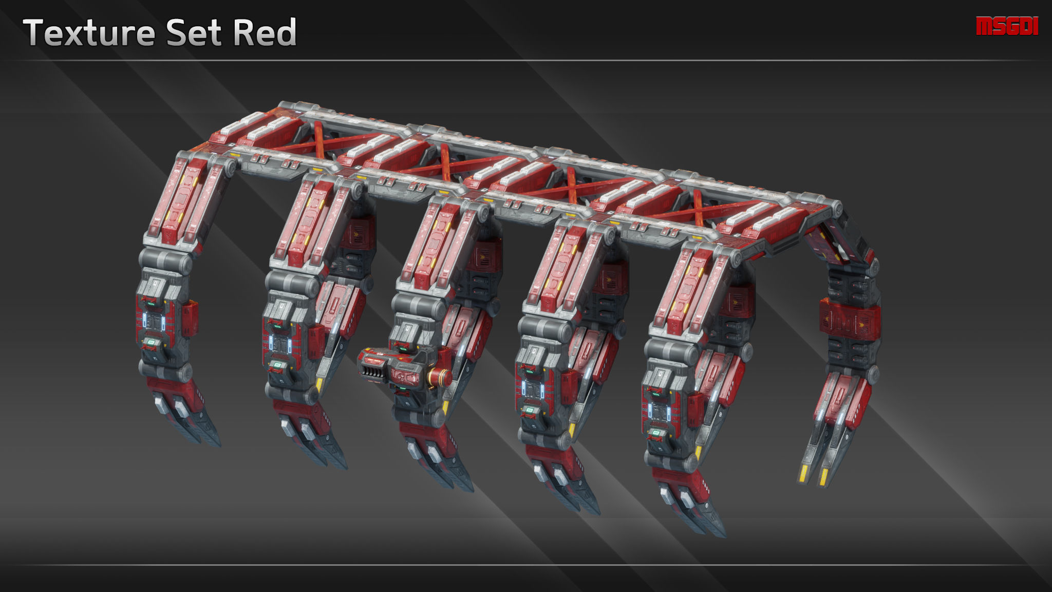 Spaceship Shipyard Class IV Low-poly 3D model_8