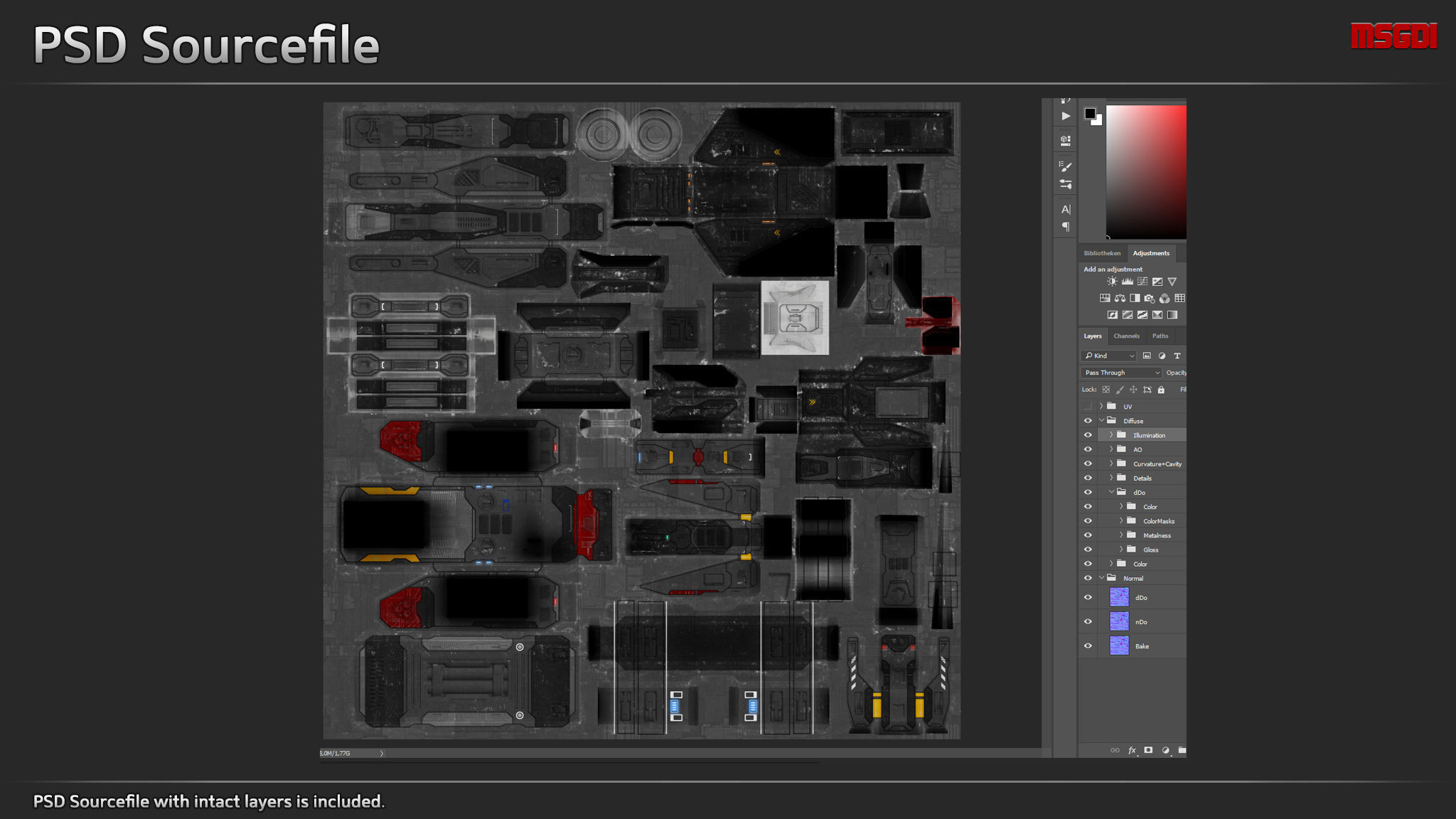 Spaceship Shipyard Class IV Low-poly 3D model_4