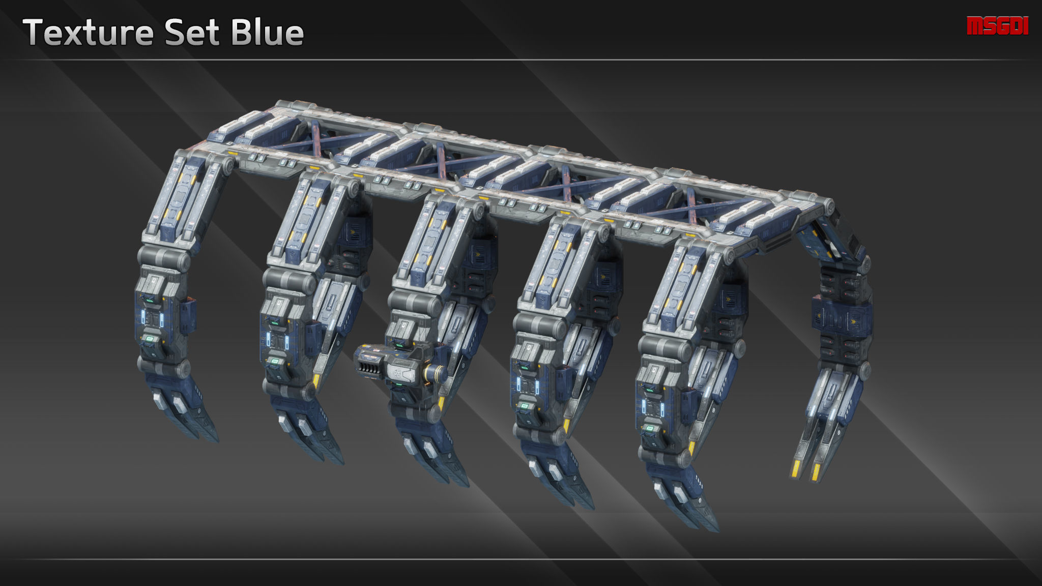 Spaceship Shipyard Class IV Low-poly 3D model_6