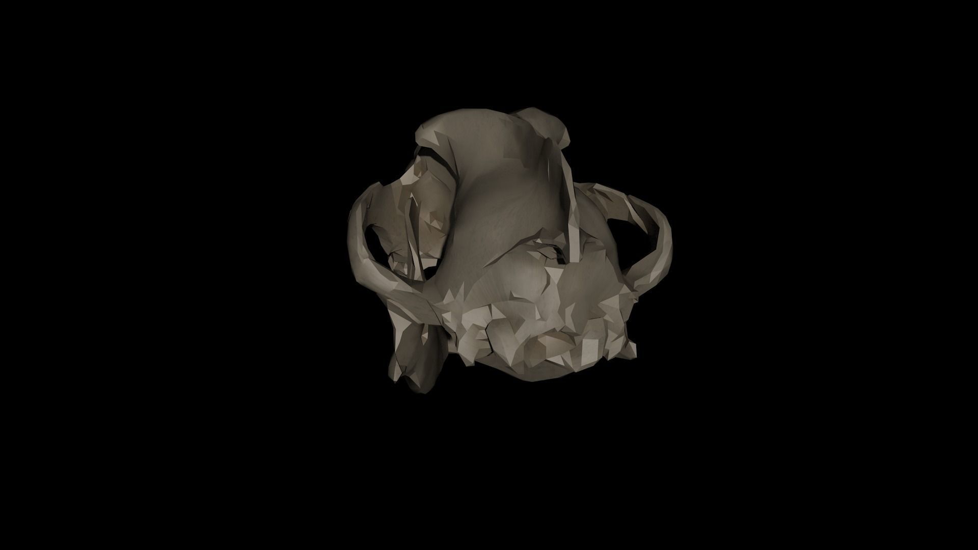 Dire Wolf Skull 3D model_5