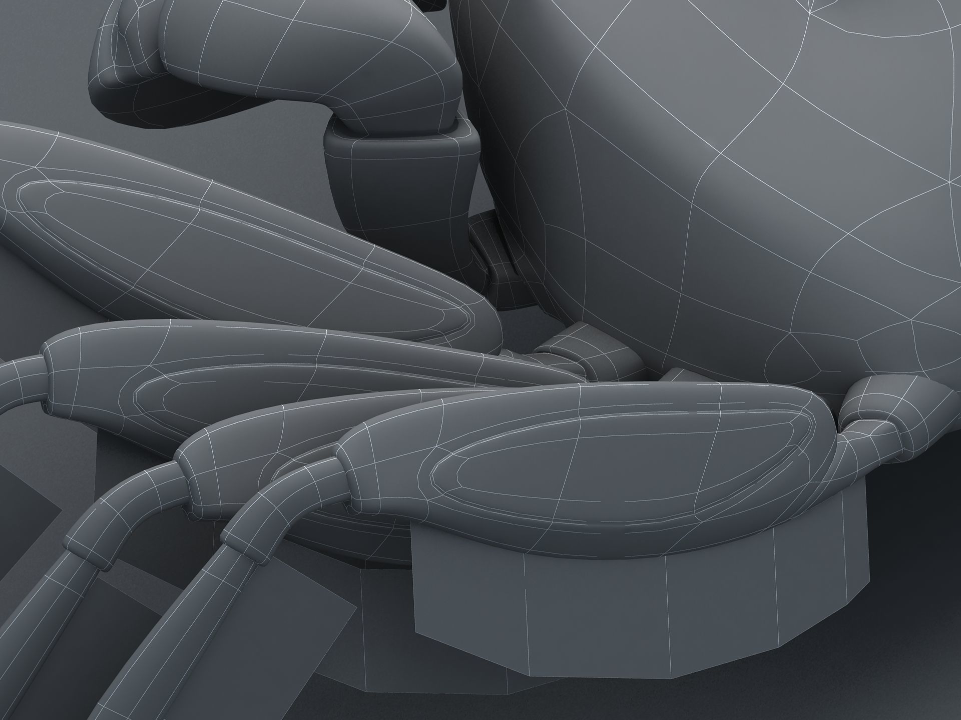 Crab Scopimera globosa Low-poly 3D model_17