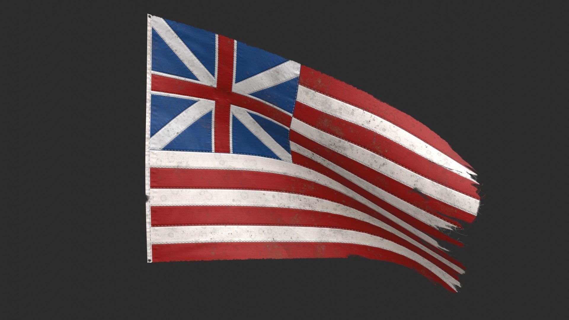 Grand Old Union Flag Low-poly 3D model_5