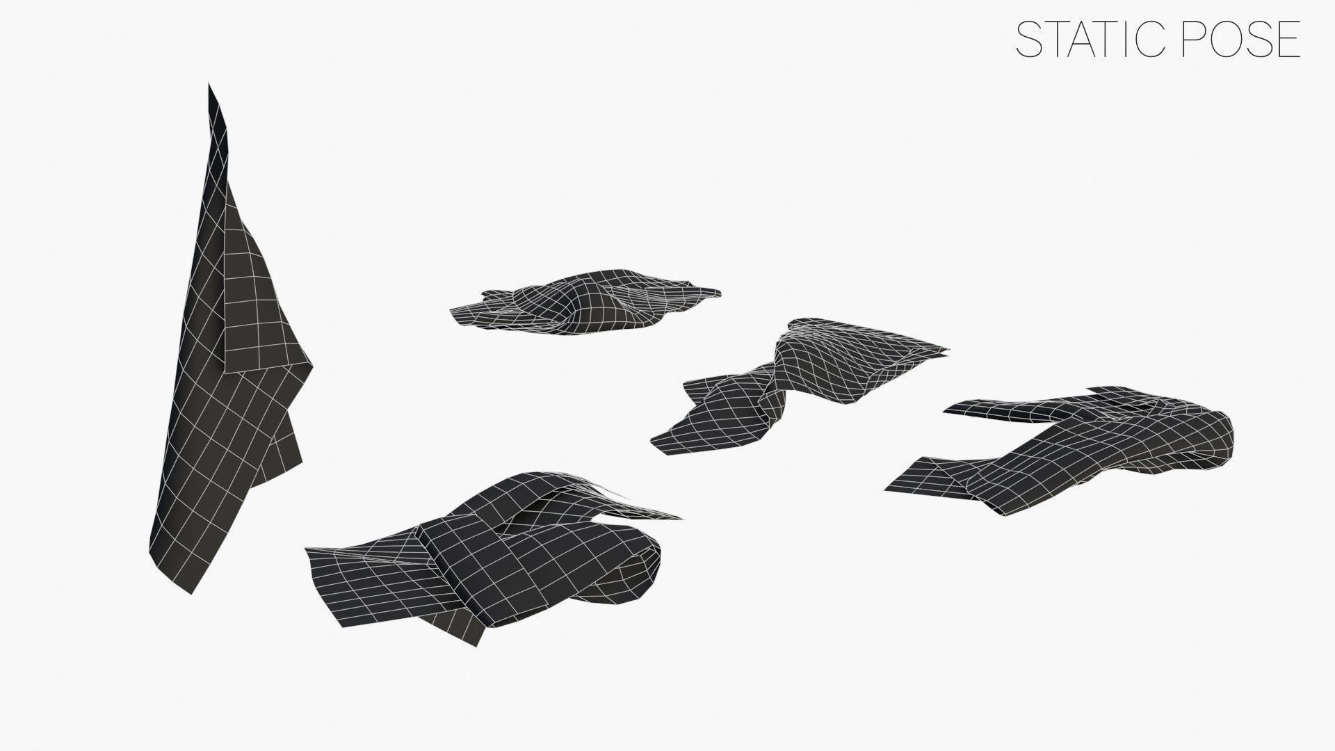 Grand Old Union Flag Low-poly 3D model_29