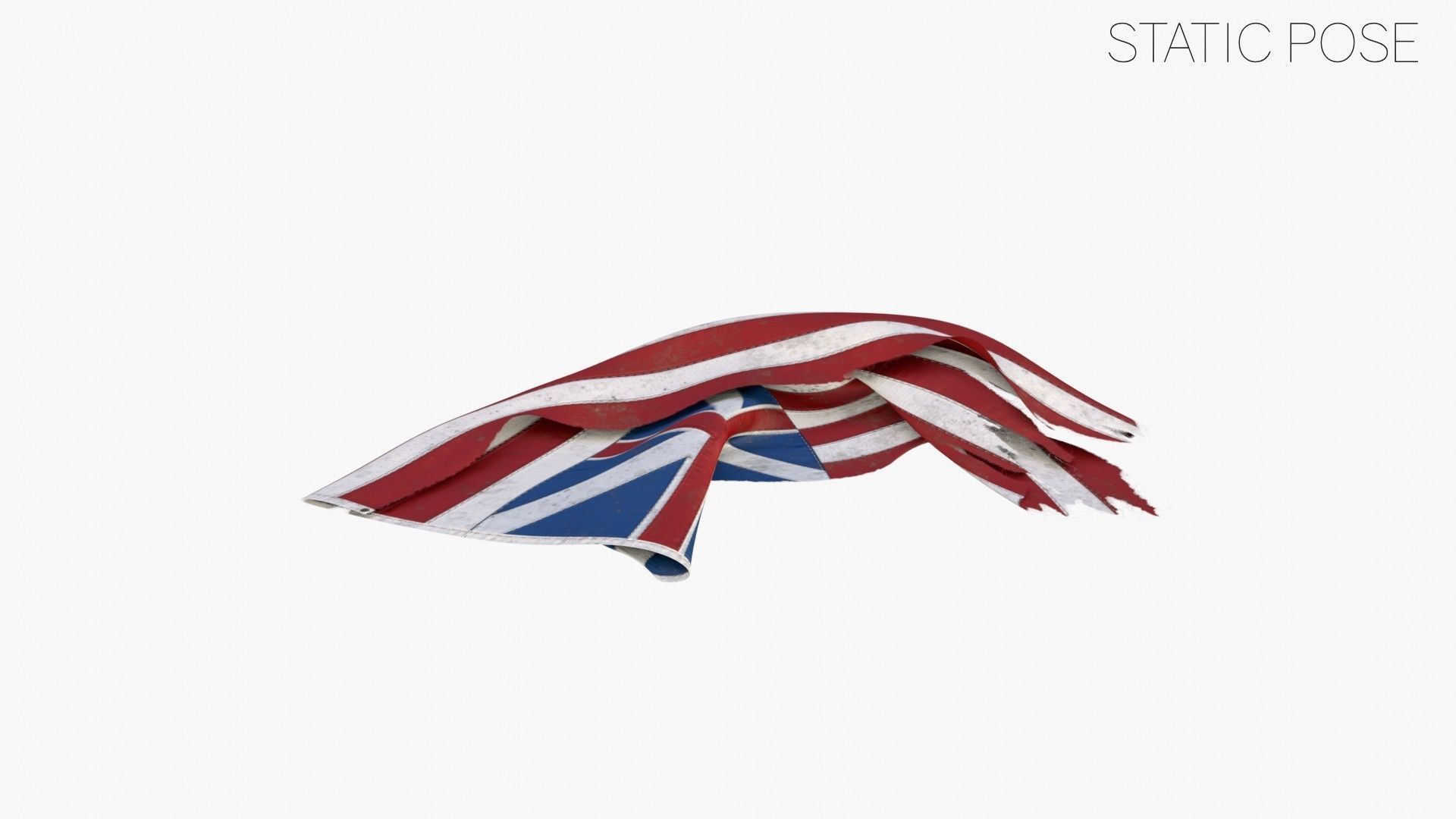 Grand Old Union Flag Low-poly 3D model_19