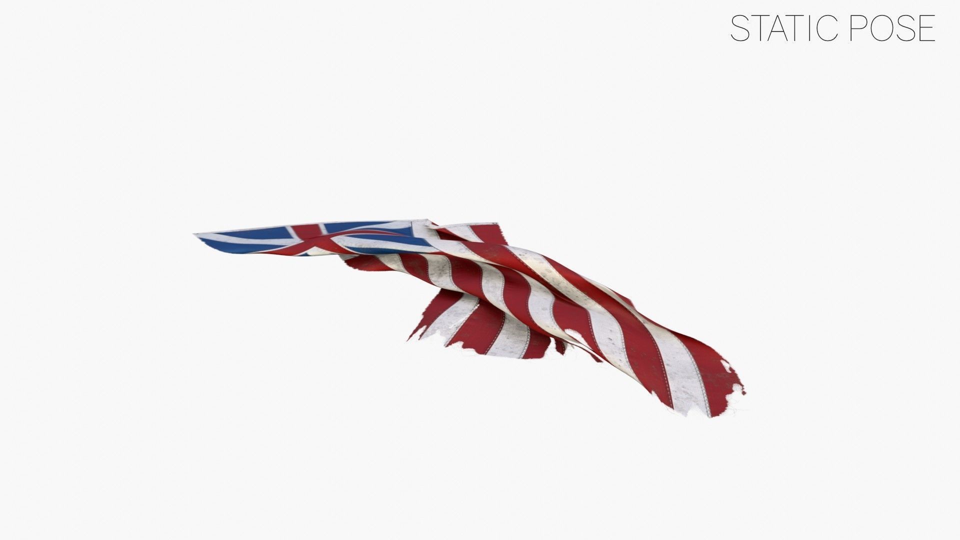 Grand Old Union Flag Low-poly 3D model_15