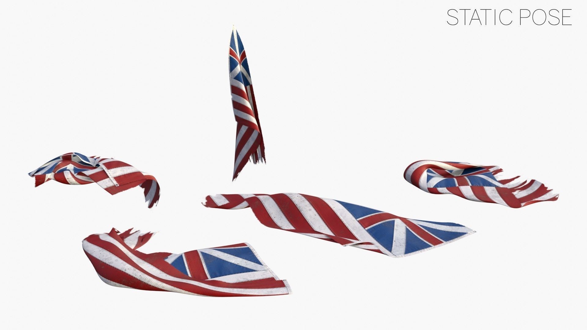 Grand Old Union Flag Low-poly 3D model_24