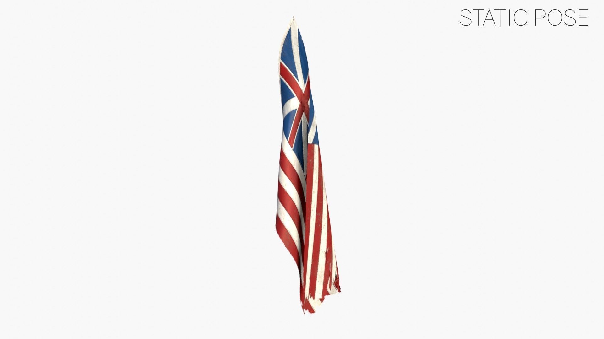 Grand Old Union Flag Low-poly 3D model_13