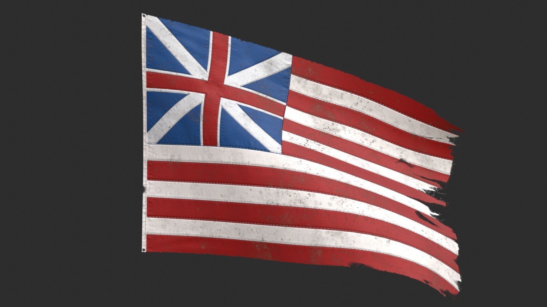 Grand Old Union Flag Low-poly 3D model_8
